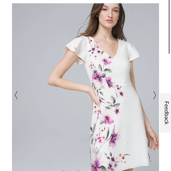 NWT WHITE HOUSE BLACK MARKET Floral A-Line Dress - Picture 5 of 6